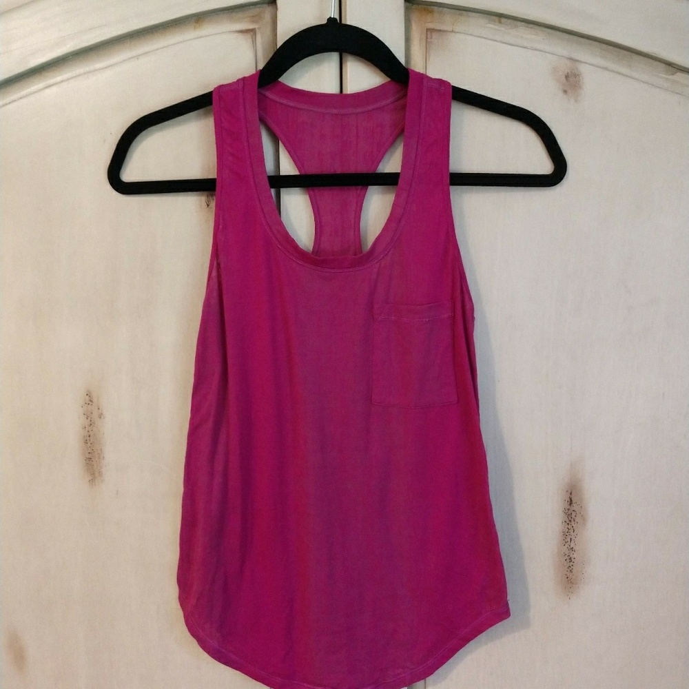 Women's Lululemon Racer Back Tank Marled Pink Sz 4